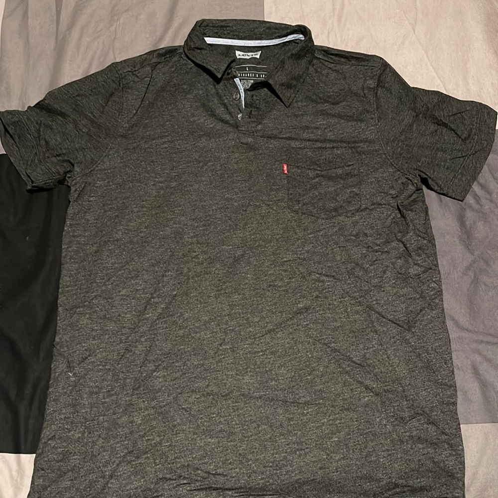 Levis Dark Grey Polo Shirt